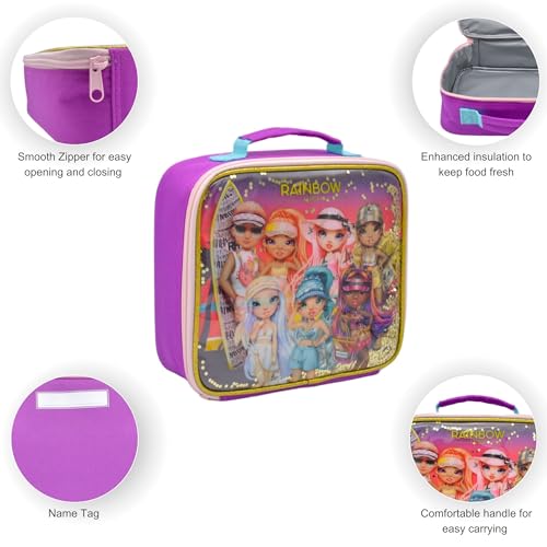 Hox 94831 Rainbow High Lunch Bag, Polyester, 600 milliliters, Multicolour