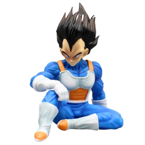 Image of FUNFOB Vegeta Action Figure Height -16 Collectible for Anime Fans Manga Weeb PVC Multicolour | Vegeta Sitting