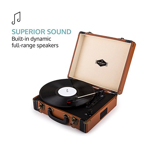 Kofferplattenspieler Auna Jerry Lee Retro mit USB und Riemenantrieb
