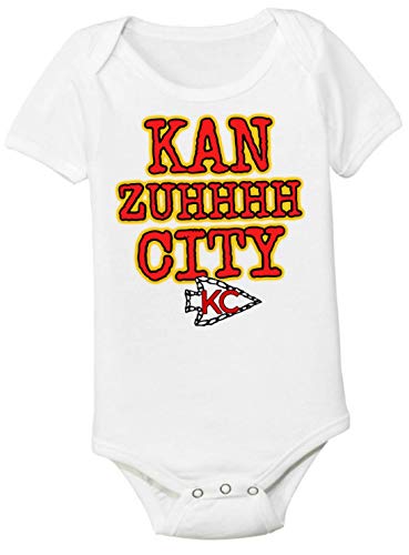 Image of Kansas Football KanZuhhhhCity Shirt 12-18 Months Baby Bodysuit Onesie Toddler Kids Tshirt Kansas City Tee Christmas KC City Gift KZUHHHH1218SS