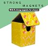 Dmoicols 4 Packs Card Deck Box Holds 400+ Single Sleeved Cards,Laser Sparkly Material Card Storage Box Vertical,4 in1 MTG Commander Deck Box with 2 Dividers fit TCG CCG (Black+Yellow+Cyan+Purple)