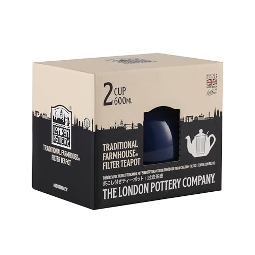 London Pottery Farmhouse Teapot with Infuser, Ceramic, France Blue, 2 Cup (600 ml) by London Pottery - Image 3
