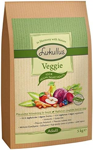 Lukullus Veggie Natural Cold Pressed and Gluten Free Complete Adult Dry Dog Food, 5 kg, for Dogs with Nutritional Sensitivities