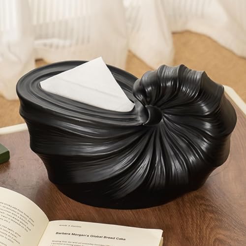 Boîte à mouchoirs en céramique noire contre le désordre - 7