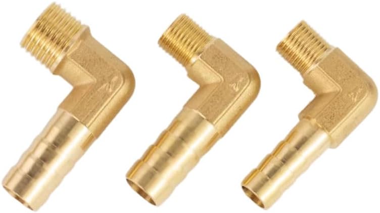 1/8-1 inch BSP Male Thread x Barb Hose Tail Brass Elbow Pipe Fitting Pagoda Joint Water Adapter Natural Gas Quick Connector(25mm-1 M)