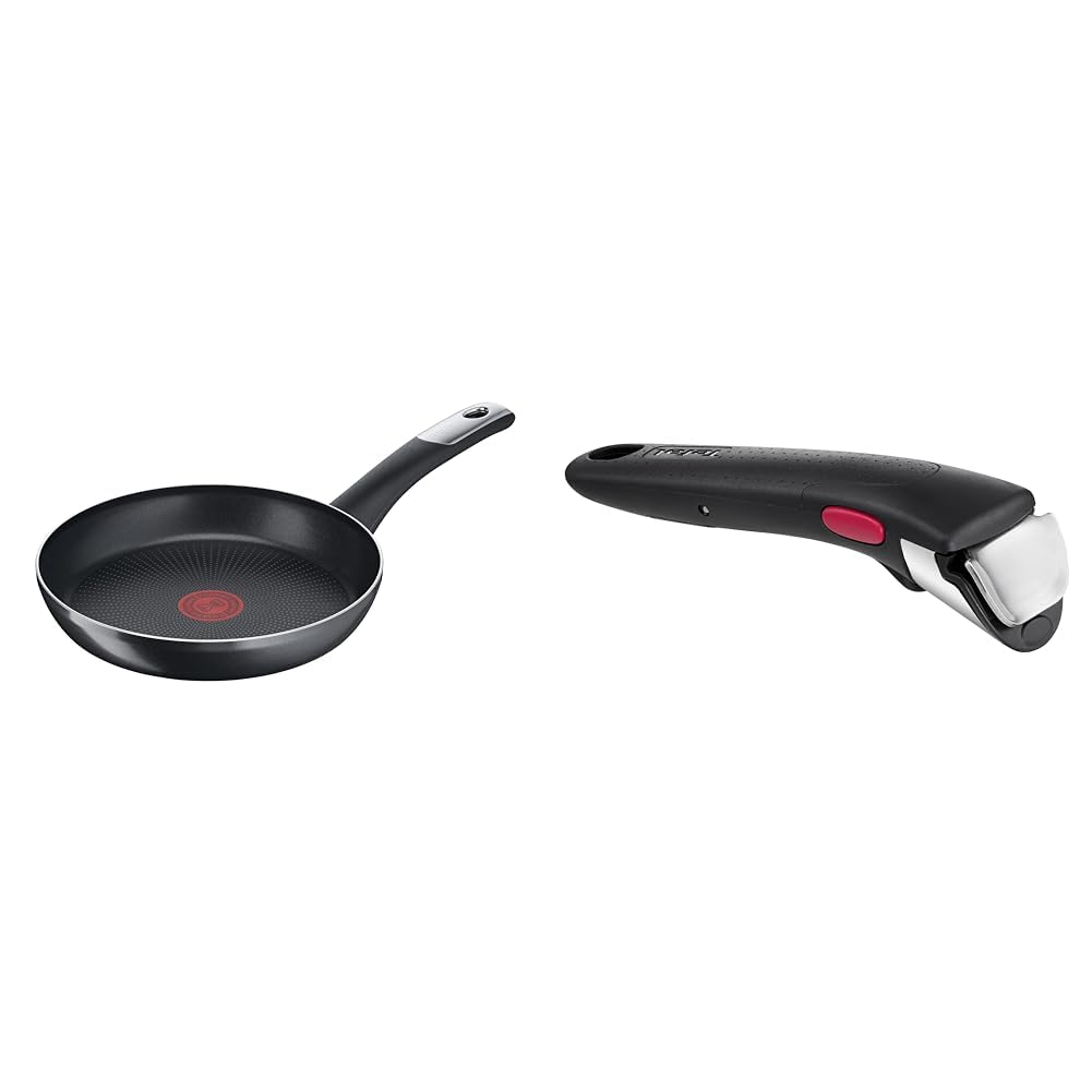 Poêle gain de place 24 cm Tefal C38804 pour placards encombrés et cuisson propre