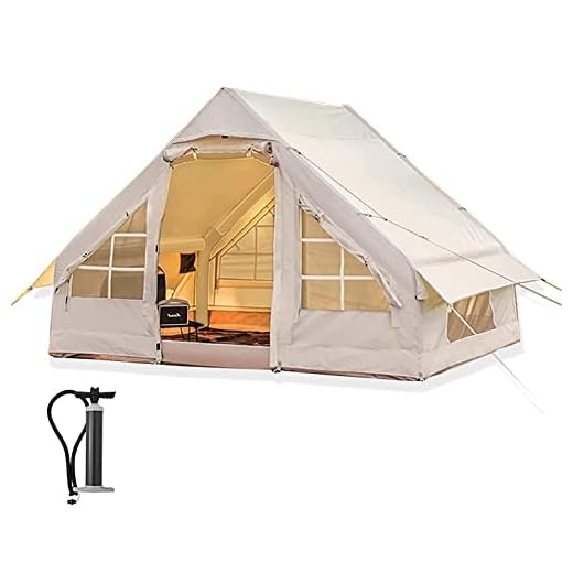 Baralir Tienda de campaña para 2-4 personas, tienda inflable emergente, configuración rápida de 2 minutos, impermeable PU5000, tienda de lujo para acampar al aire libre