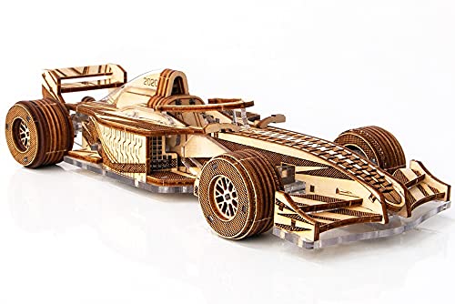 VM Veter Model Mechanical 3D Puzzle Wooden Plastic F1 Race CAR for self-Assembly