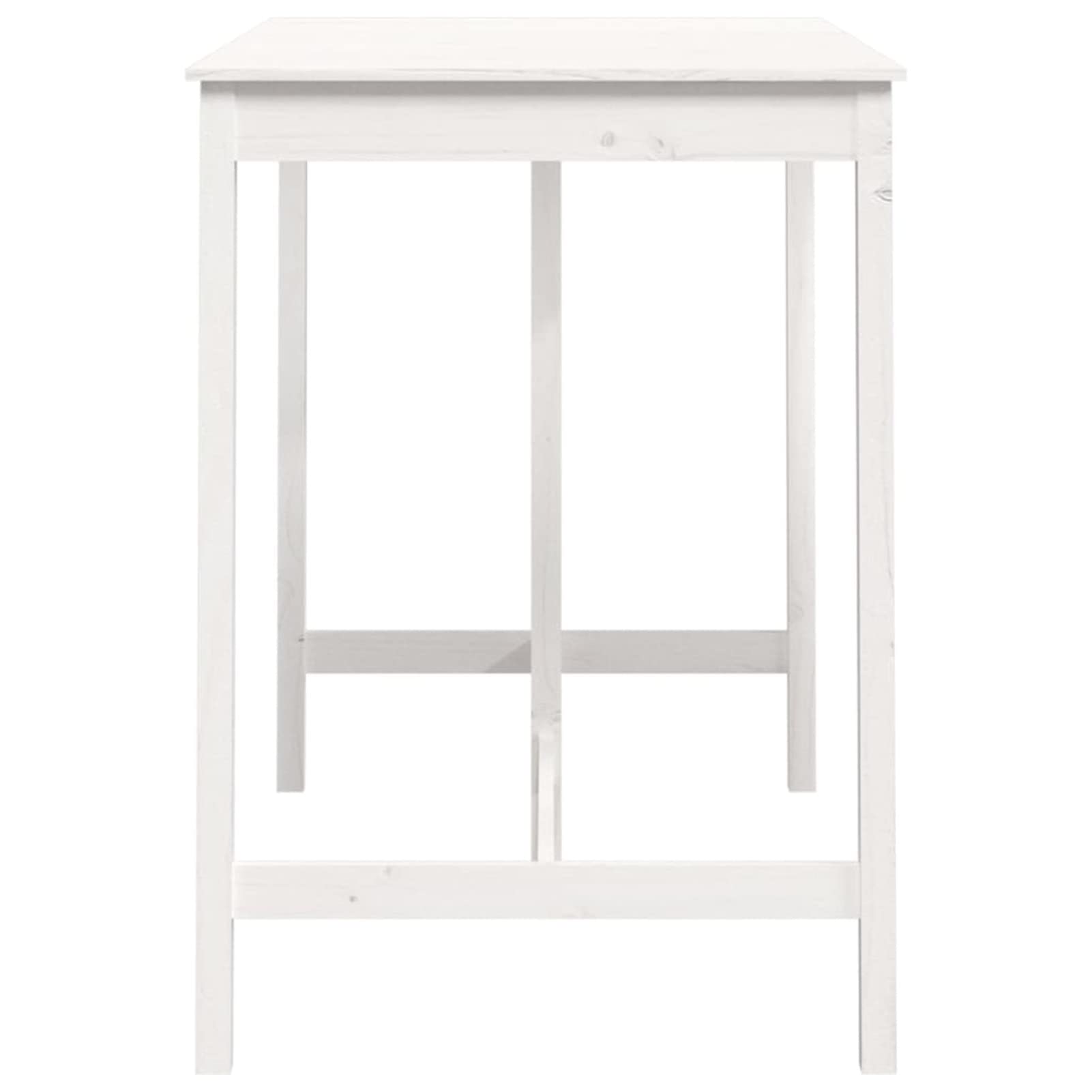 Table De Bar En Pin Massif 80x80x110 Cm – Design Rustique, Stable, Pour Salon Ou Terrasse