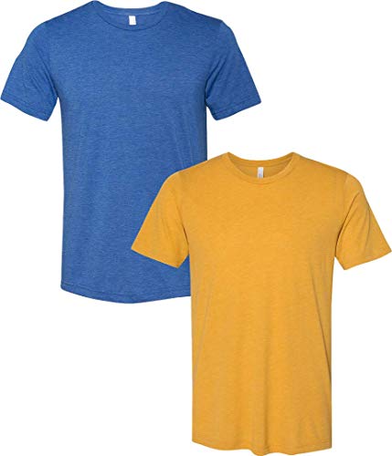 Image of Bella + Canvas Unisex Crew Neck Triblend Short Sleeve Tee - Yellow - XL