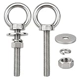Boltmax 2 Stück Ringschraube M12 x 80mm Ösenschraube Edelstahl