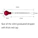 OESS Glass Graduated Dropper Pipettes with Red Rubber Caps 10ml Pk/2