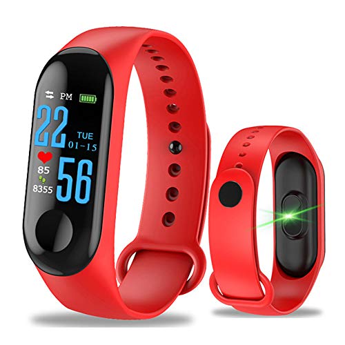 GULEHAY M3 Smart-fitnesstracker, waterdicht, met kleurendisplay, hartslagmeter, bloeddrukmeter, slaapmonitor, calorieënteller voor kinderen, vrouwen en mannen