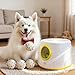 GaleKoon Automatic Ball Launcher for Dogs, Dog Ball Launcher with 6 ETPU 2.3” Balls, Adjustable Distance Thrower for Indoor & Outdoor Fetch Play, Interactive Pet Toy for Small & Medium Dogs