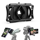 Telescope Phone Adapter, Upgraded Rotatable 360° Binocular Photo Adapter for Android & iPhone,Smartphone Holder Mount for Telescope,Monocular,Binocular,Spotting Scope,Microscope with Bluetooth Shutter