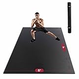 HAPBEAR Large Exercise Mat, 274×183×8mm, PVC Thick Non Slip, Large Yoga Mat for Home Gym, Yoga, Pilates, Fitness, Gymnastics