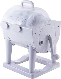 Manual Portable Turbo Washing Machine Spin Dryer, Hand Cranked Turbine Washer Non-electric Travel Laundry Washer Spin Dryer Combo for Camping Apartments Dorms RV Business Trip