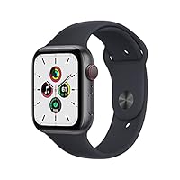 Apple Watch SE (GPS + Cellular, 44mm) – Space Grey Aluminium Case with Midnight Sport Band – Regular
