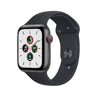 Apple Watch SE (GPS + Cellular, 44mm) – Space Gray Aluminum Case with Midnight Sport Band