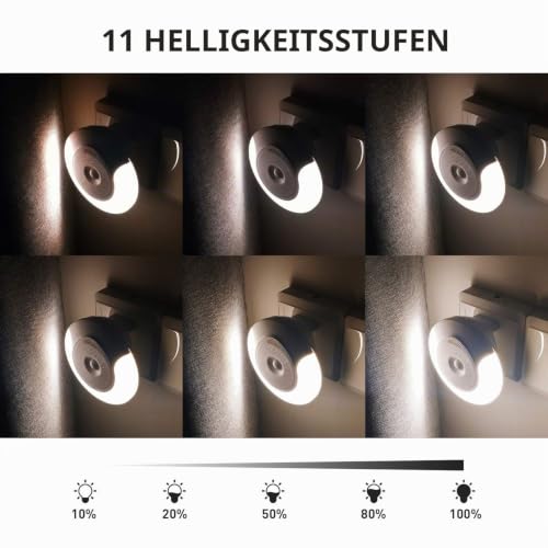 Nachtlicht Stilllicht Steckdose Nachtlampe Dimmbar Schlummerlicht LED Schlaflicht Fernbedienung&11 Helligkeitsstufen Stimmungslicht für Kind baby Erwachsene Kinderzimmer Schlafzimmer Stillen Wickeln – Bild 2