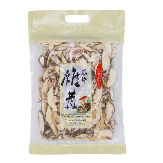 ONETANG Shiitake Mushroom, Dried Slice, Quick Rehydration, Soft Texture, Fresh Flavor, Stemless, Vacuum Sealed, Vegan, No Fumigation Sulfur, 8 Oz