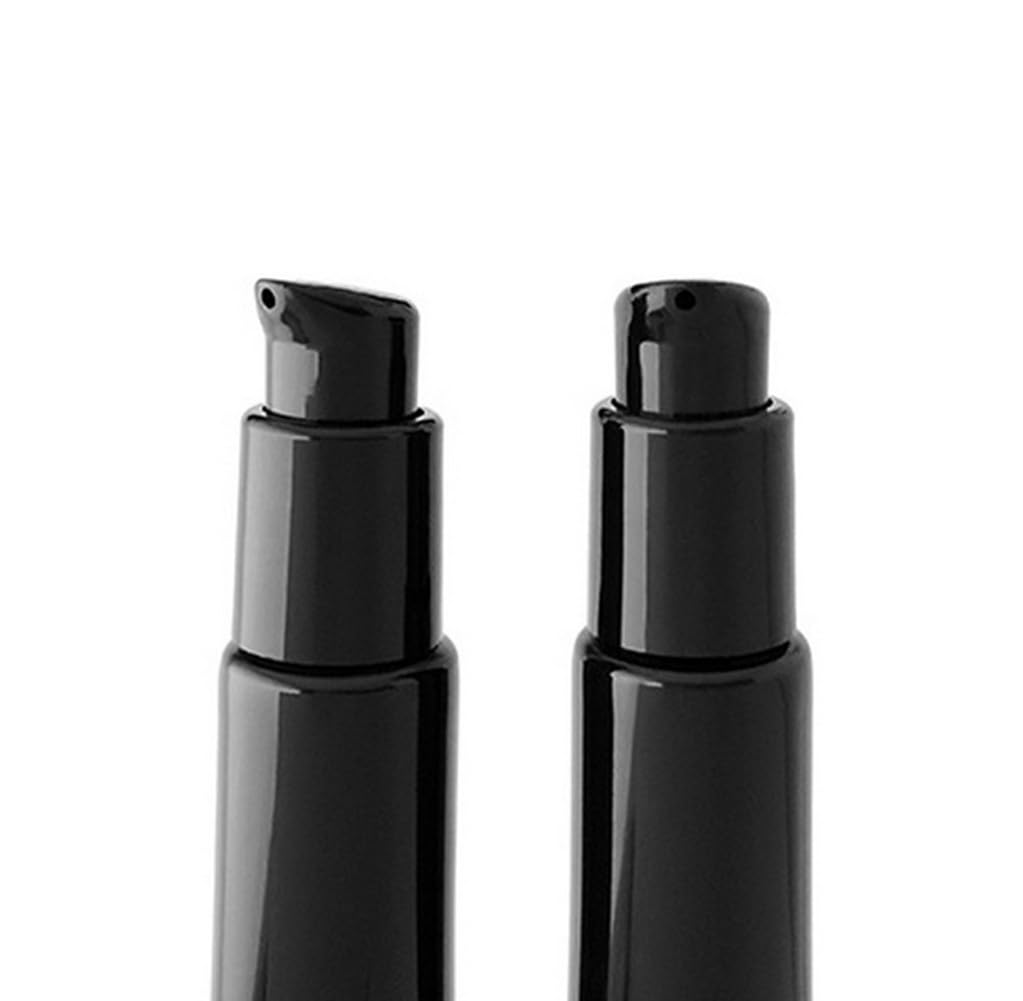 ASTRQLE 3 Pcs 40ml 1.3oz Black Airless Pump Bottles Portable Travel Bottles for Toiletries Leak Proof Travel Cosmetic Containers Tubes Vacuum Cosmetic Cream Pump Bottles for Sunscreen Serums Lotion - Image 3