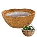 Inserto per vaso di fiori in cocco, inserto in cocco, rivestimento per vasi di fiori, base di cocco, spessore e naturale, inserto per vasi di fiori, casa, balcone, terrario immagine