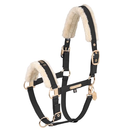 Eskadron Heritage Halfter Faux Leather Double Pin Almond/Trueblue/vintagegreen, Größe:Pony 1, Farbe:Black