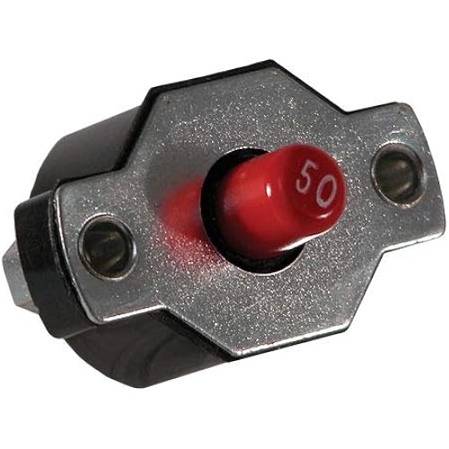 Witonics 50A 32V Panel Mount Manual Reset Marine Circuit Breaker for Mercruiser, Indmar and Volvo (Pack of 1)