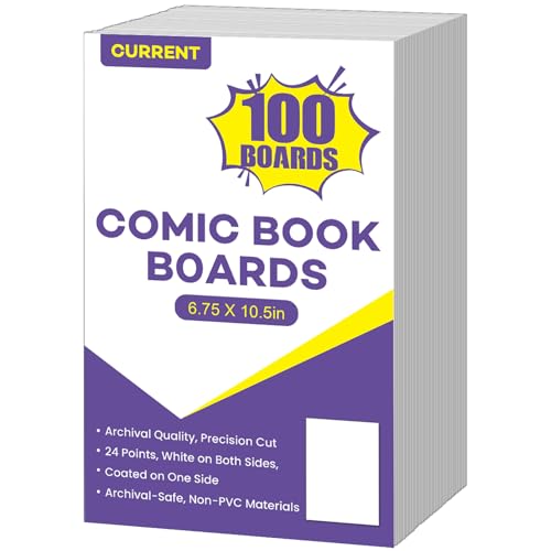 100 PCS Current Size Comic Book Boards, 6.75