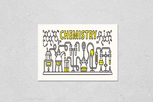 HardPress Wall Art Poster Print of Chemistry Beaker Experiment Banner. Outline Illustration of Chemistry Beaker Experiment Banner for Web Design