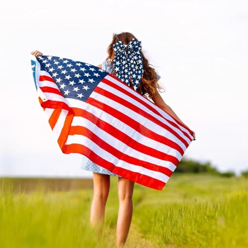 Pinzas para cabello con lazos patriotic 2 piezas miniatura 5