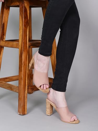 Image of Action Patent Leather Sandals| Pattern| Transparent Block Heel| Ankle Strap Black