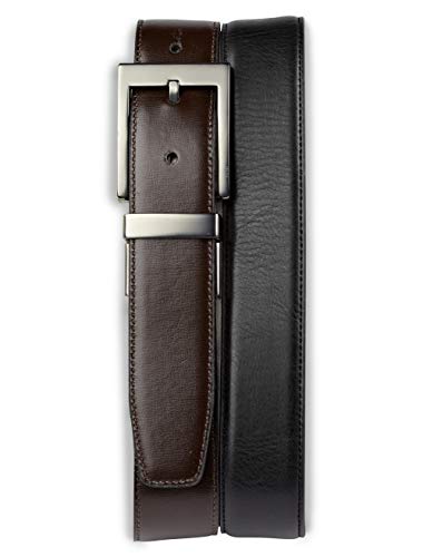 Harbor Bay by DXL Men's Big and Tall Reversible Dress Belt Black/Brown 58/60