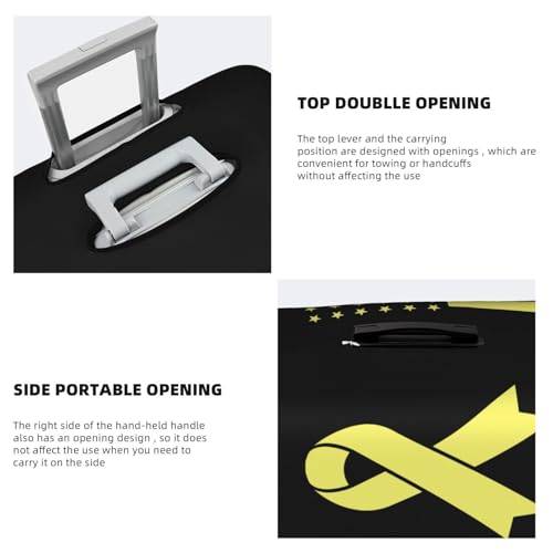 Travel Luggage Cover Vintage Sarcoma Cancer Awareness Fashion Washable Baggage Suitcase Protector Fit For Luggage X-Large4