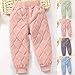 Kids Sherpa Lined Sweatpants Winter Warm Casual Elastic Waist Athletic Joggers Pants with Pockets for Girls Boys 1-13 Years