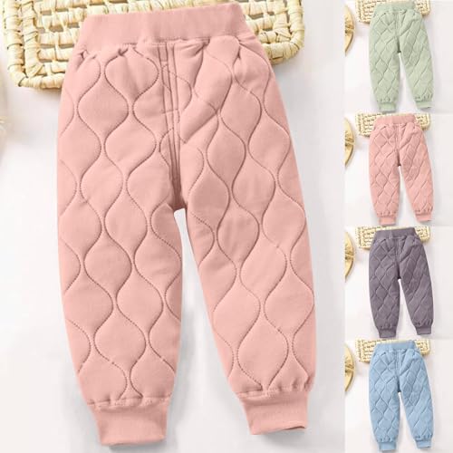 Kids Sherpa Lined Sweatpants Winter Warm Casual Elastic Waist Athletic Joggers Pants with Pockets for Girls Boys 1-13 Years2