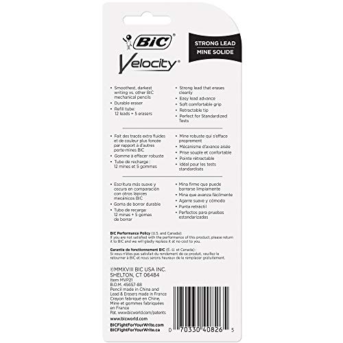 BIC Velocity Original Mechanical Pencil, Thick Point (0.9mm), 2-Count - image 4