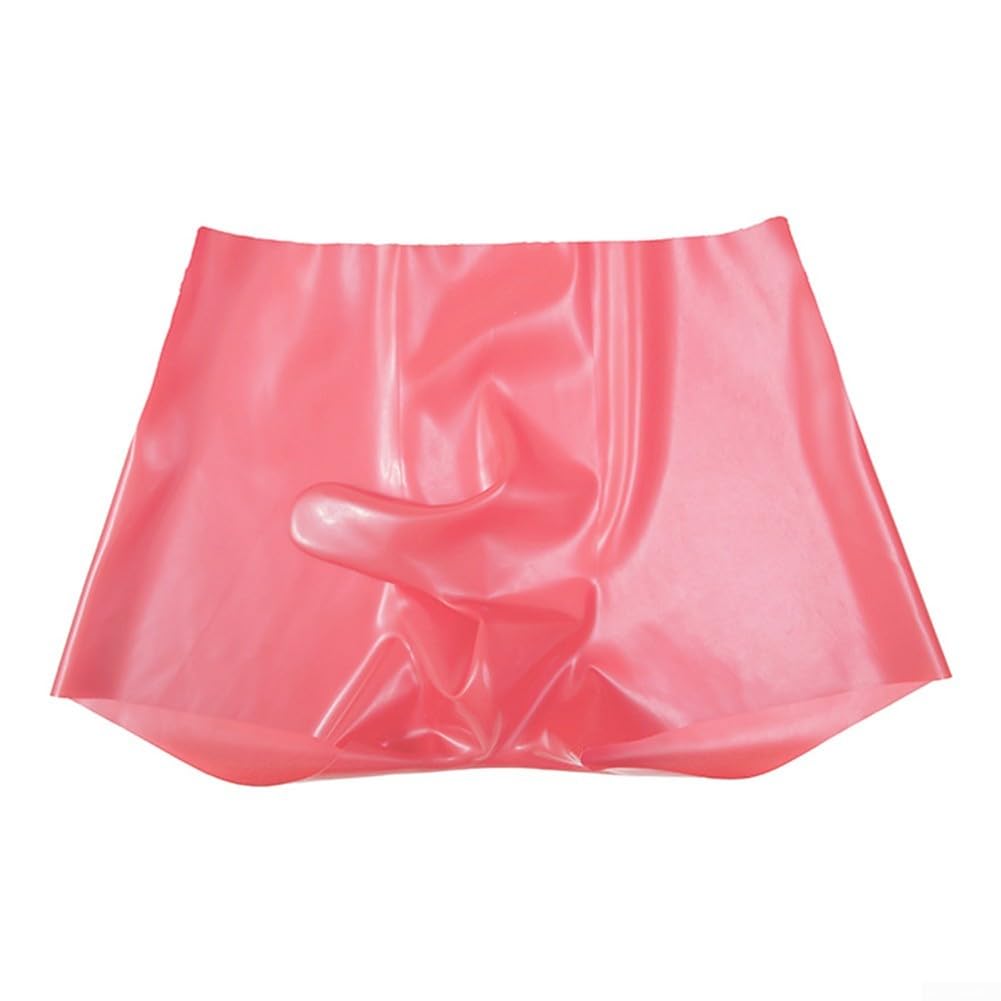 Ropa interior de látex contra la opresión masculina bóxer rosa XL