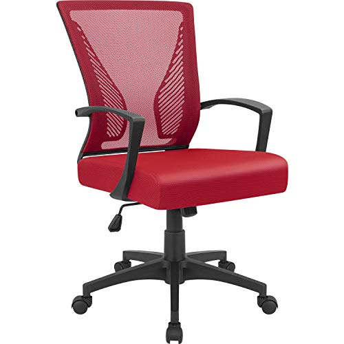 Furmax Office Chair Mid Back Swivel Lumbar Support Desk Chair, Computer Ergonomic Mesh