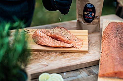 Axtschlag Grillbretter Zedernholz, 3 Wood Planks zum schonenden Garen mit aromatischer Rauchnote und Servieren, für alle Grills & Smoker, 300x150x11 mm, mehrfach verwendbar