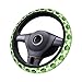 Frog Steering Wheel Cover Anti-Slip and Practical 14.5-15 Inch Universal Car Steering Wheel Cover with 2 Pieces Car Coasters Suitable for Men Women