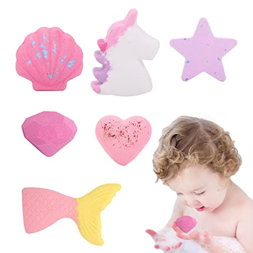 Bombas de banho para mulheres, Bombas de banho relaxantes para meninas, 6 peças bola de banho natura