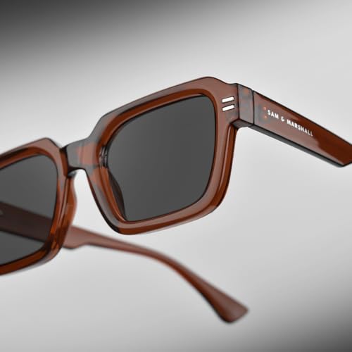 Image of SAM AND MARSHALL ELLIOT UV400 Protected Rectangle Sunglass for Men & Women