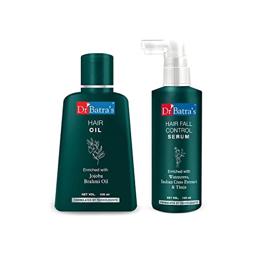 Image of Dr Batra's Hair Fall Control Serum-125 ml and Hair Oil - 100 ml (2C0230-0008)