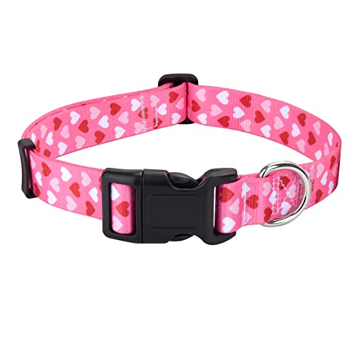 Mihqy Dog Collar, Love Heart Pattern, for Medium...