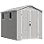 Devoko 6x8 FT Plastic Outdoor Storage Shed with Floor, Resin Garden Shed