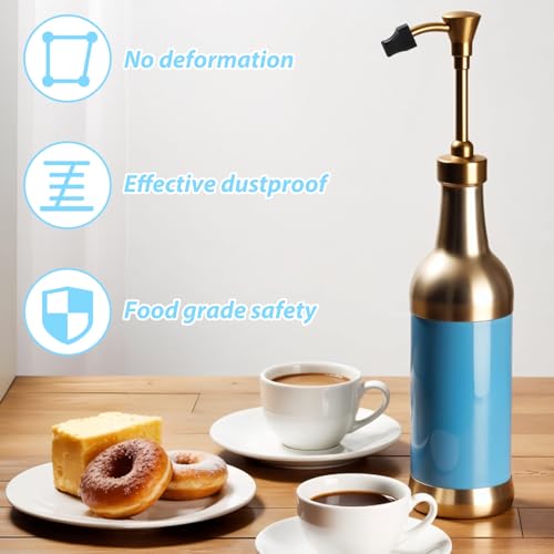 Coffee Syrup Pump Tip Covers 10 Pack Portable Practical Pourer Cap Condiments Olive Clean Preserved for Syrup Pump Sugar Condiments Olive Oil Liquor Bottle Long Lotion Pumps - Black3