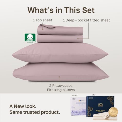 Image of California Design Den 1000 Thread Count King Size Cotton Sheets Set