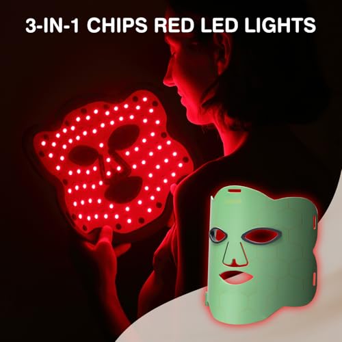 Image of 660nm & 850nm Red Light for Face, Soft LED Red Light Mask Face for Home Use